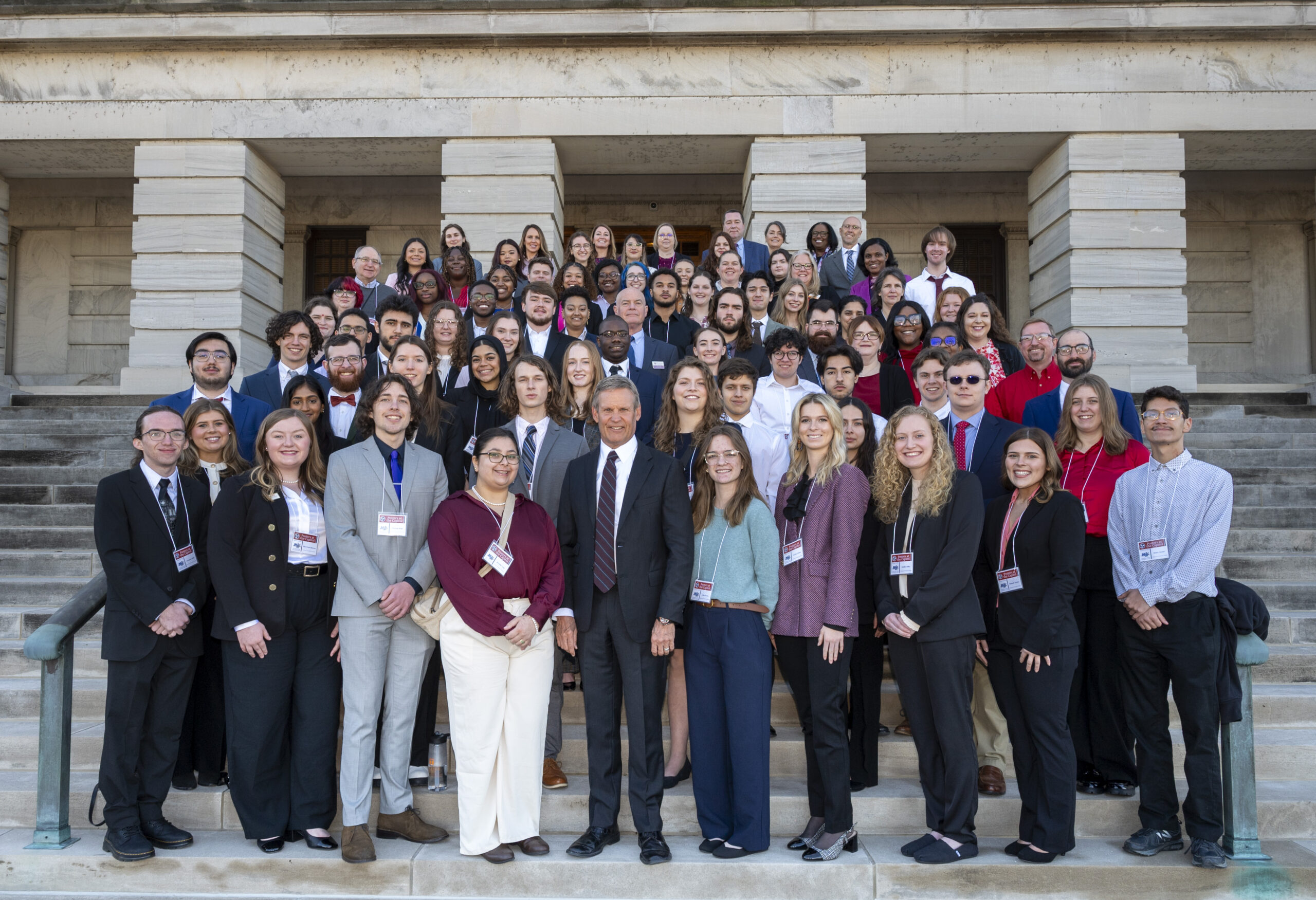 Students and governor Bill Lee at the TN Capitol